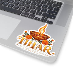 Tihar “Light Your Light Shine” Diya Festival Kiss-Cut Sticker
