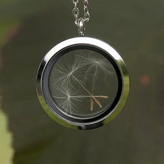 dandelion necklace Stainless steel Locket