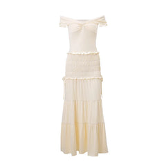 2 Piece Set Women Vacation Ruffle Beach Holiday Outfits