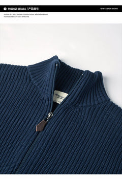2024 half-high collar zipper sweater