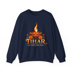 Tihar Festival Diya Crewneck Sweatshirt
