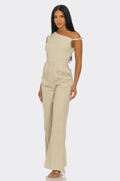 Chic Poise One-shoulder Jumpsuit