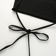 Summer Women Black Short T-Shirts Sexy Crop Tops Short Sleeve Bandage Tee Tops Female Shirts