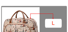 Women Travel Bags PU Leather Large Capacity Waterproof Print Luggage Duffle Bag