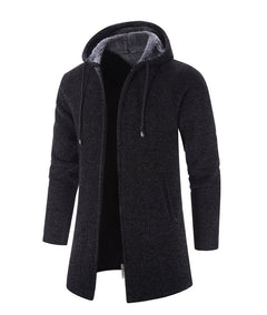 Cashmere Men's Cardigan Chenille Outer Sweater Coat Windbreaker
