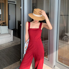 Summer Streetwear Jumpsuit Backless Fitness Beach Wear Party Sexy Rompers Overalls