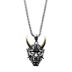 Punk Ghost Skull Mask Pendant Necklace Cool Men's Rock Party Jewelry