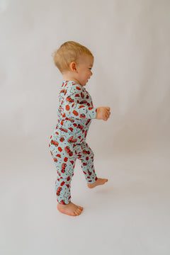 Blue Fire Trucks 2 piece PJ's