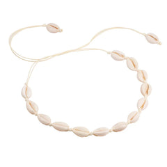 Shell Choker Bohemian Rope Agate Beaded Necklace
