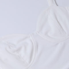High Split Ankle-length Party Dresses Women Solid White Spaghetti Strap Dress Y2K