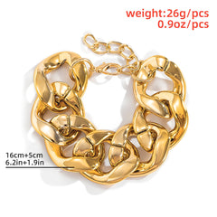 Hip Hop Thick Link Chain Bracelet Women's CCB Material