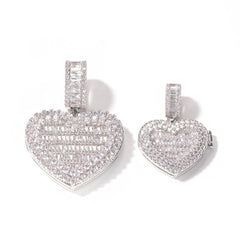 Large Size Heart Shape Custom Photo Locket Frame Pendant love necklaces for her