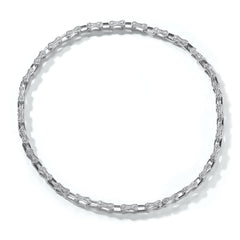 Hip Hop Rhinestone 5mm Bicycle Chain Necklace