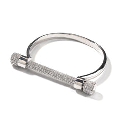 Horseshoe-shaped bracelets inlaid with zircon and diamonds