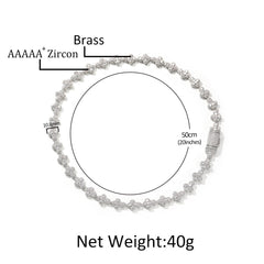 mens gold cross moissanite chain necklace