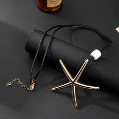 starfish necklace geometric long necklace