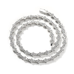 Diamond-studded high-end airplane tennis chain