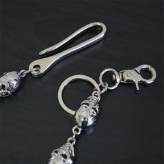 Punk metal big ghost head hip-hop pants chain