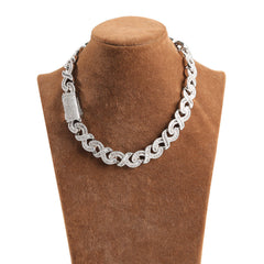 15mm Diamond Geometric Infinity Cuban Chain