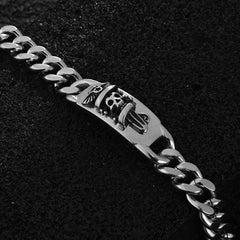 Pirates of the Caribbean skull dagger stainless steel bracelet