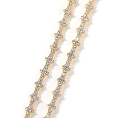 Diamond-studded high-end airplane tennis chain