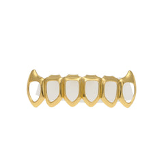 Hip-hop polished braces with gold electroplating