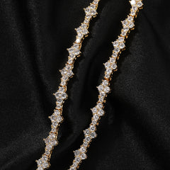 Diamond-studded high-end airplane tennis chain