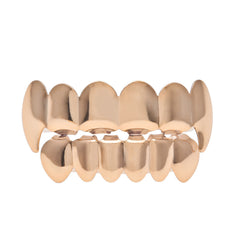 Hip-hop polished braces with gold electroplating