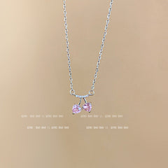 Titanium steel pearl clavicle necklace