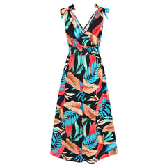 Hawaiian Beach Dress Summer Print Long Skirt Women's Dress