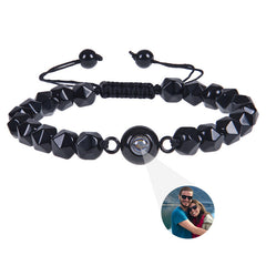 Obsidian Photo projection Customized Bracelet