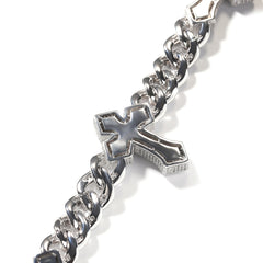 mens gold cross cuban link chain necklace