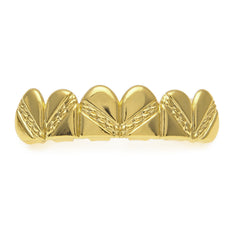 Hip-hop polished braces with gold electroplating