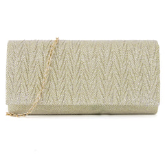 Fantasy shiny pleated clutch bag