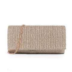 Fantasy shiny pleated clutch bag