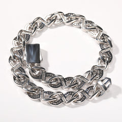 15mm Diamond Geometric Infinity Cuban Chain