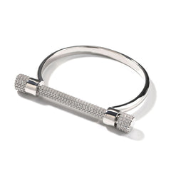 Horseshoe-shaped bracelets inlaid with zircon and diamonds