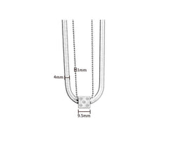 Silver Dice Double Chain Necklace