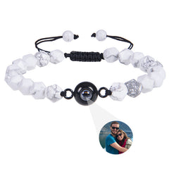 Obsidian Photo projection Customized Bracelet