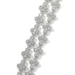 mens gold cross moissanite chain necklace