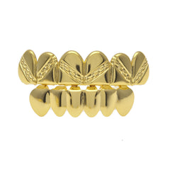 Hip-hop polished braces with gold electroplating