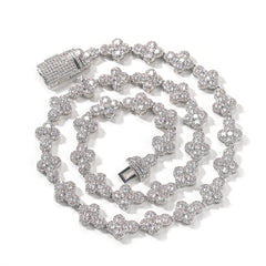 mens gold cross moissanite chain necklace