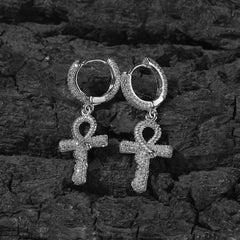 Hip-hop Anhe snake zircon earrings
