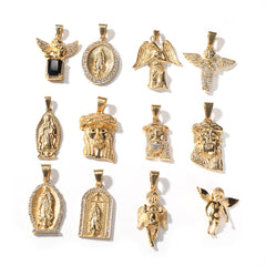 Hip Hop Winged Angel Pendant Necklace