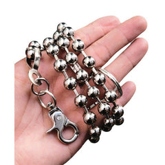 Men's simple beaded trousers and chains