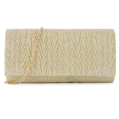 Fantasy shiny pleated clutch bag