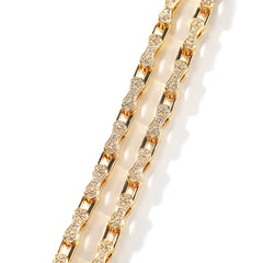 Hip Hop Rhinestone 5mm Bicycle Chain Necklace