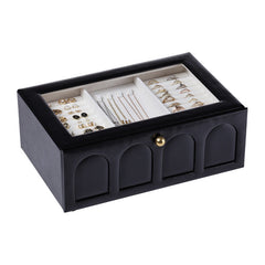 European and American high-end flip three-layer jewelry box