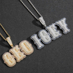 Bone joint name necklace private custom hip-hop pendant