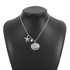 starfish necklace shell pearl light luxury necklace